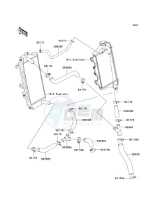 KX 450 D [KX450F] (D7F) D7F drawing WATER PIPE