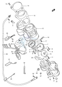 GSX-R1100W (E2) drawing SPEEDOMETER (MODEL S)