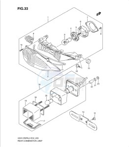 GSX1250 FA drawing REAR COMBINATION LAMP