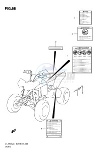 LT-Z400 (E28-E33) drawing LABEL (LT-Z400L1 E28)