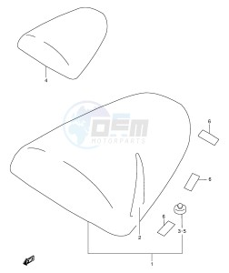 GSX-R750 (E2) drawing SEAT TAIL BOX (MODEL X)