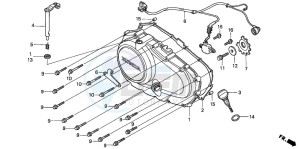 CBF500 drawing RIGHT CRANKCASE COVER