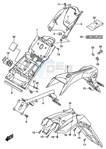 GSX-R125 drawing REAR FENDER (GSX-R125RLX)