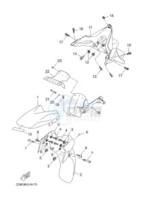 YPR125RA XMAX 125 ABS EVOLIS 125 ABS (2DMK 2DMK) drawing FENDER