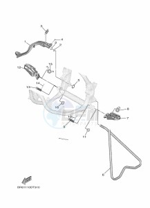 YZ65 (BR8F) drawing STAND & FOOTREST