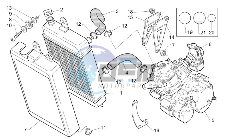 Water cooler - Engine