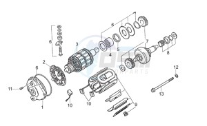 RS 125 (eng. 123cc) drawing Starter motor