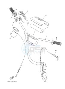 TT-R110E (5B6U 5B6V 5B6W 5B6W) drawing STEERING HANDLE & CABLE