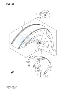 VL800C INTRUDER EU drawing FRONT FENDER