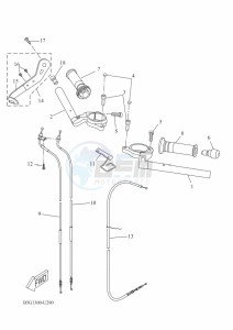 YZF125-A YZF-R125 (B5G6) drawing STEERING HANDLE & CABLE