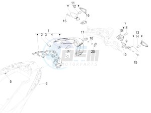 Liberty iGet 50 4T 3V (NAFTA) drawing Rear headlamps - Turn signal lamps