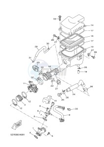 MT125 MT-125 (BR31 BR31 BR31 BR31 BR31) drawing INTAKE