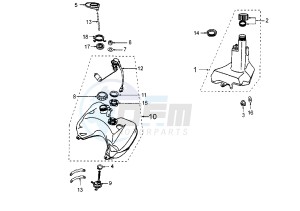 SPEEDFIGHT ARIA CATALYC - 50 cc drawing FUEL AND OIL TANK