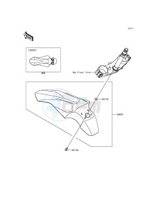 D-TRACKER KLX150HGF XX (EU ME A(FRICA) drawing Front Fender(s)