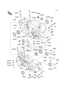 KX 250 M (M2) drawing CRANKCASE