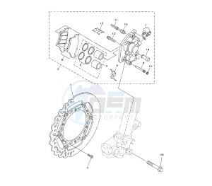 WR F 450 drawing FRONT BRAKE CALIPER