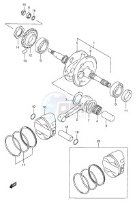 AN250 (E2) Burgman drawing CRANKSHAFT (MODEL W X Y)