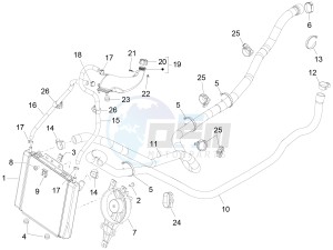 MP3 500 Sport Business ABS E3-E4 (NAFTA) drawing Cooling system