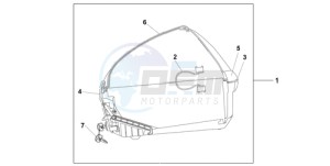 CBF1000SA France - (F / ABS CMF) drawing 45L TOP BOX QUASAR SILVER