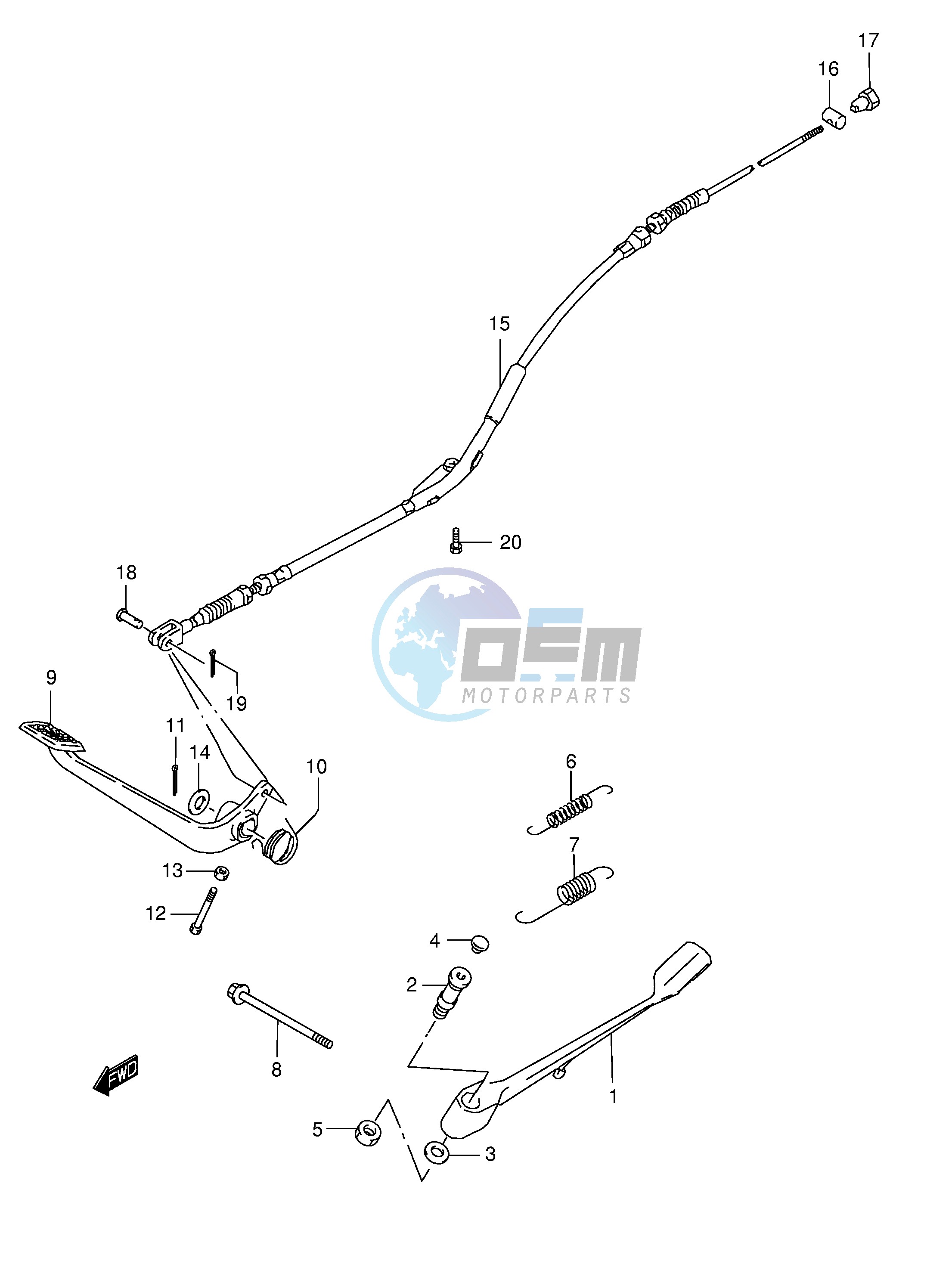 STAND - REAR BRAKE