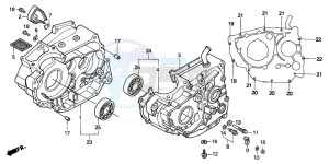 NX250 drawing CRANKCASE