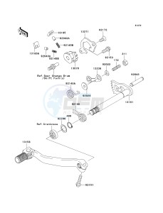 KX 250 N [KX250F] (N1) [KX250F] drawing GEAR CHANGE MECHANISM