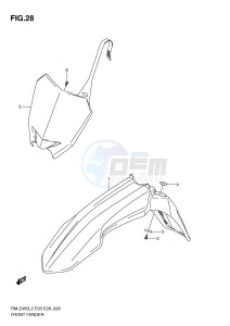 RM-Z450 (E3) drawing FRONT FENDER