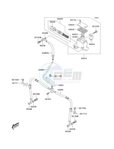 KSF 400 A [FX400] (A6F) A6F drawing FRONT MASTER CYLINDER