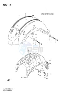 VL800 (E2) VOLUSIA drawing REAR FENDER (VL800CL1 E2)