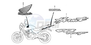 CB600F CB600S drawing MARK (CB600F2)