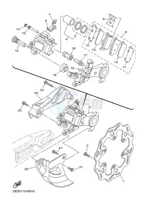 WR250F (2GBH) drawing REAR BRAKE CALIPER