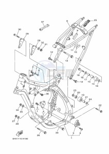 YZ125 (B4XJ) drawing FRAME