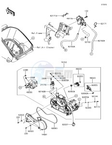 BRUTE FORCE 750 4x4i EPS KVF750HJF EU drawing Throttle