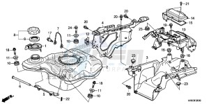 TRX500FM6F TRX500FM Australia - (U) drawing FUEL TANK