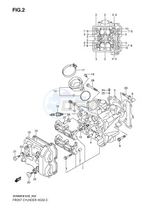 SV650 (E2) drawing FRONT CYLINDER HEAD