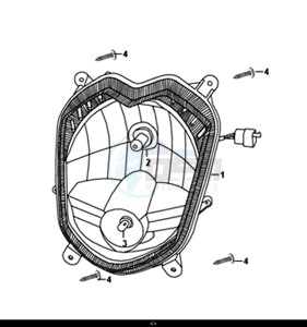 MASK 50 (XE05W1-IT) (L7-L9) drawing HEAD LIGHT / MASK 50 (XE05W1-IT) (L7-L9)