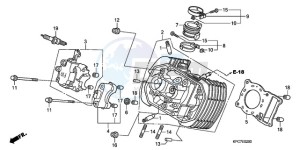 XL125VA EU / CMF - (EU / CMF) drawing FRONT CYLINDER HEAD