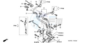 VFR8009 UK - (E / MME TWO) drawing FRONT BRAKE HOSE (VFR800)