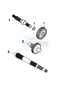 TWEET 125 YO N drawing GEARBOX AND KICKSTART