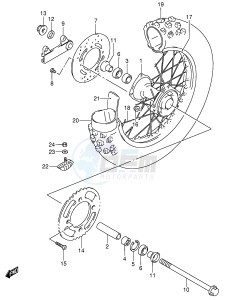 RM85 (P3-P28) drawing REAR WHEEL (RM85LK4)