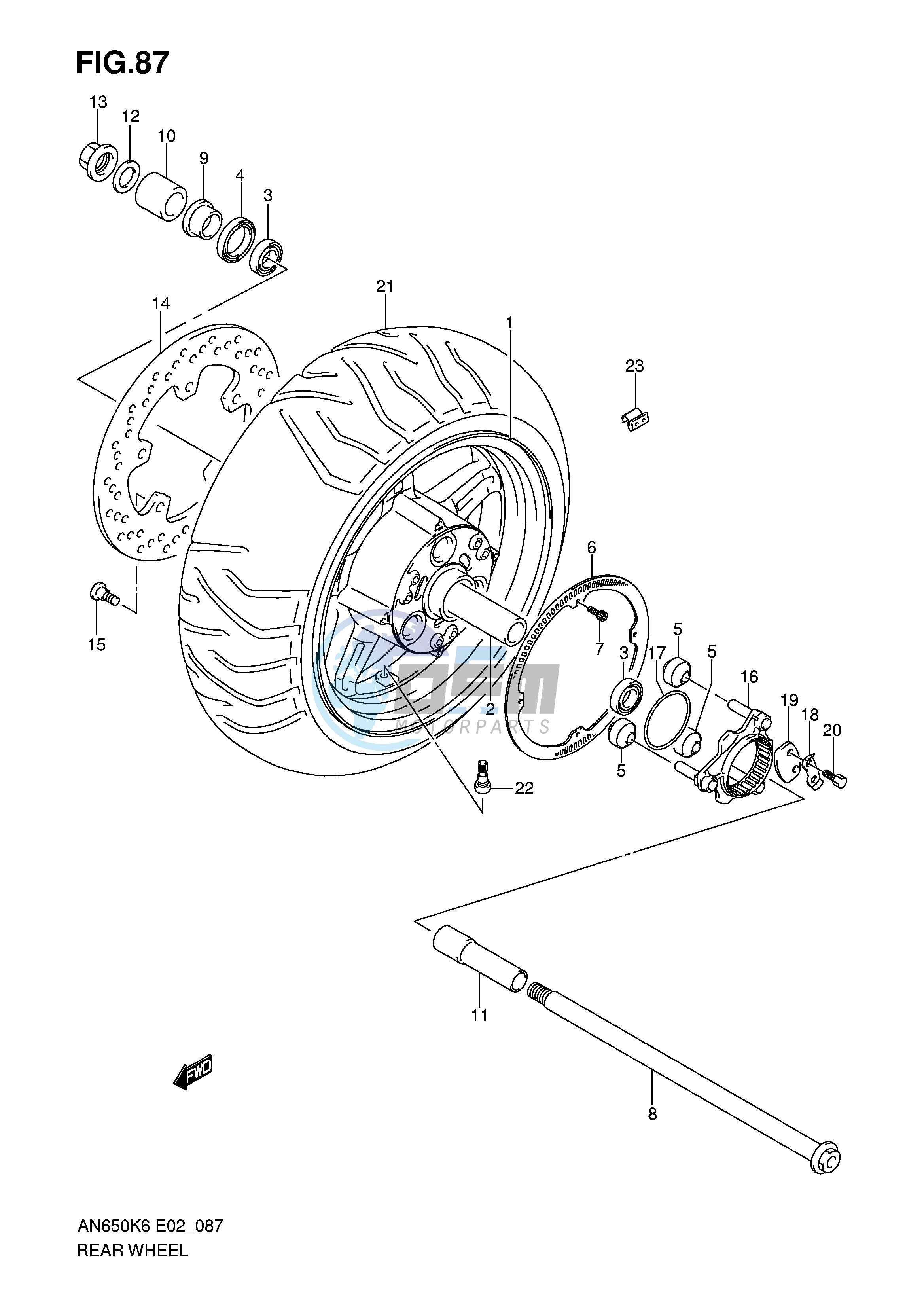 REAR WHEEL (AN650AK6)