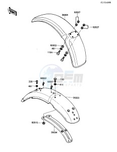 KL 250 A [KLR250] (A5) [KLR250] drawing FENDERS