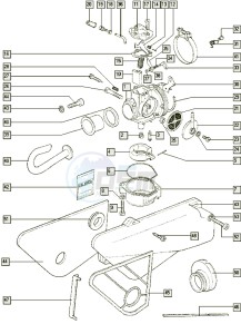 QUADRO_25-45kmh_T-X 50 T-X drawing Carburator