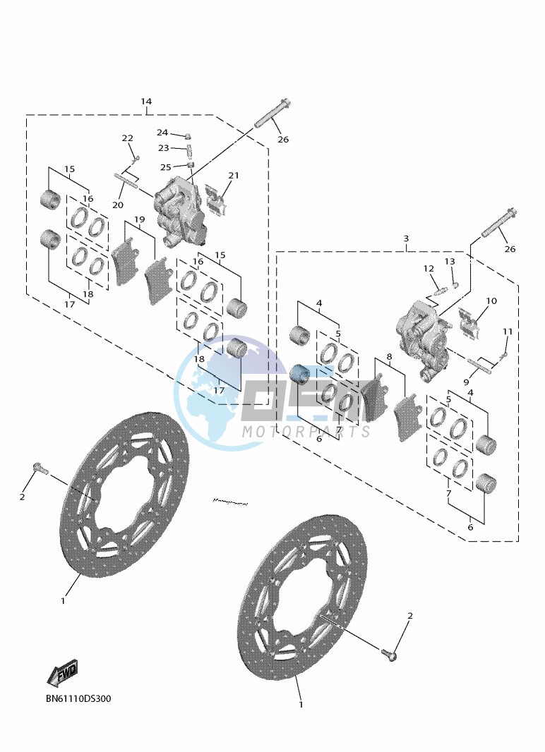 FRONT BRAKE CALIPER