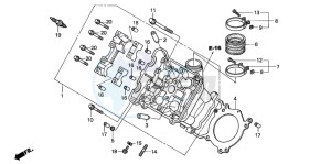 VTR1000SP VTR1000SP-2 drawing FRONT CYLINDER HEAD