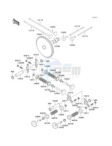 KAF 620 P [MULE 4000] (P9F-PAF) PAF drawing VALVE-- S- -_CAMSHAFT-- S- -