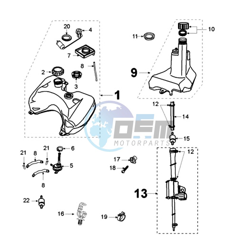 TANK AND FUEL PUMP