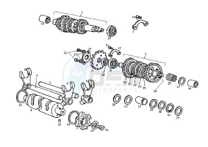 GPR NUDE - 50 cc drawing GEAR BOX