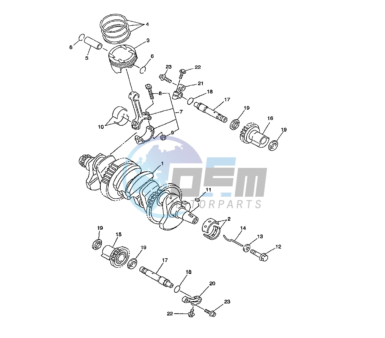 CRANKSHAFT AND PISTON