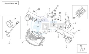 SR 50 H2O Di-Tech AND carb drawing Front lights USA